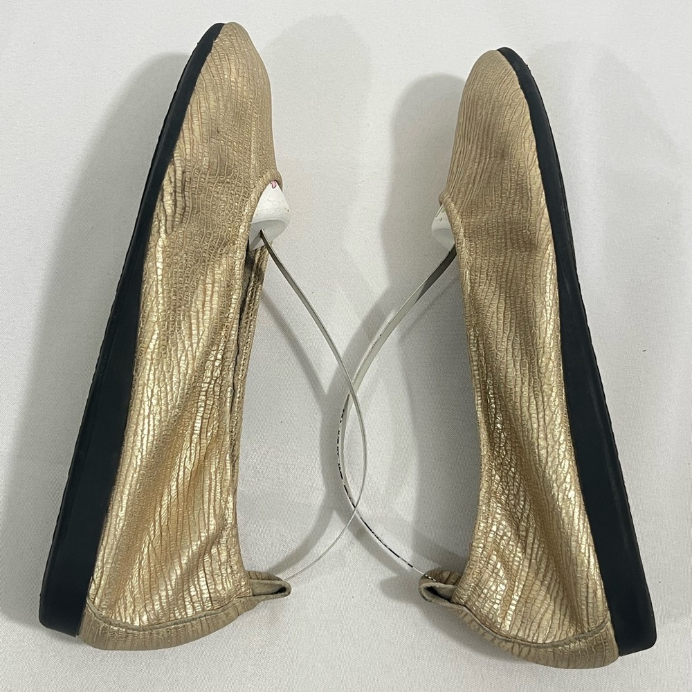 Arche Metallic Gold Ballet Flats Leather 39 - Picture 5 of 9